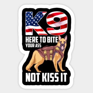 K9 Unit American Flag Patriotic German Shepherd Sticker